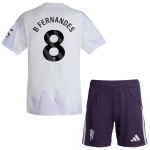 Günstige Fußballtrikots Manchester United B. Fernandes 8 Kinder Auswärtstrikot 2025-26 Kurzarm